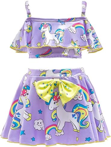 Dressy Daisy Unicorn Swimsuit Bathing Suit Swimwear 2 Piece Tankini with Swim Dress for Girls in Saudi Arabia