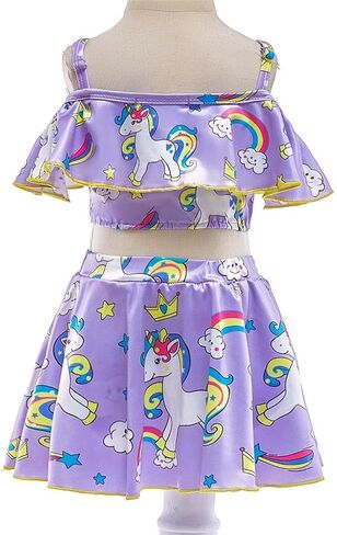 Dressy Daisy Unicorn Swimsuit Bathing Suit Swimwear 2 Piece Tankini with Swim Dress for Girls in Saudi Arabia