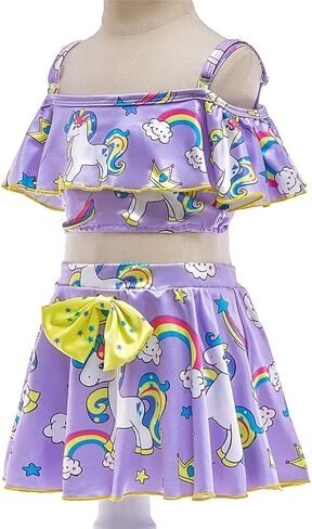 Dressy Daisy Unicorn Swimsuit Bathing Suit Swimwear 2 Piece Tankini with Swim Dress for Girls in Saudi Arabia