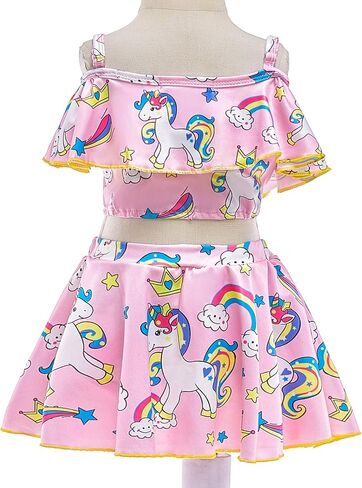Dressy Daisy Unicorn Swimsuit Bathing Suit Swimwear 2 Piece Tankini with Swim Dress for Girls in Saudi Arabia