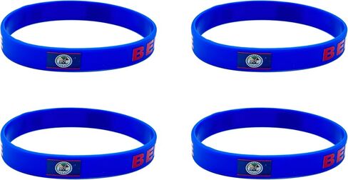 4 Pcs Belize Belizean Country Flag Rubber Bracelets, National Flag Silicone Bracelet, Rubber Wristbands Patriotic Decorations Gift. in Saudi Arabia