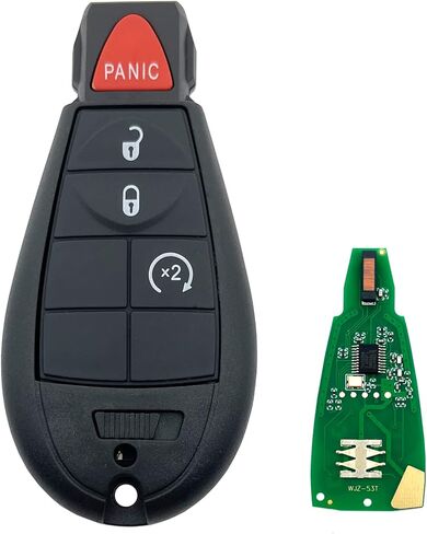 4 Buttons Keyless Remote Car Key Fob Fit for Dodge Ram 1500 2500 3500 Truck Pickup 2009 2010 2011 2012 Journey Challenger Grand Caravan Jeep Grand Cherokee Commander M3N5WY783X (Black) in Saudi Arabia