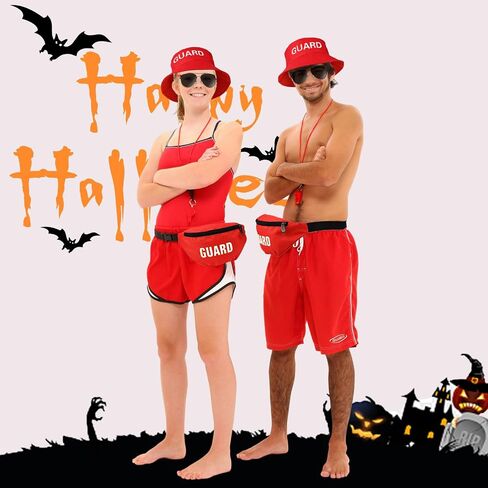 Guard Accessories Set Including Red Cap Black Sunglasses Fanny Pack for Adult (Beach) in Saudi Arabia