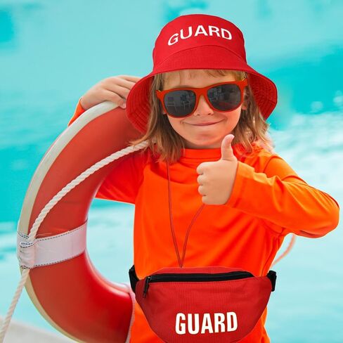 Guard Accessories Set Including Red Cap Black Sunglasses Fanny Pack for Adult (Beach) in Saudi Arabia