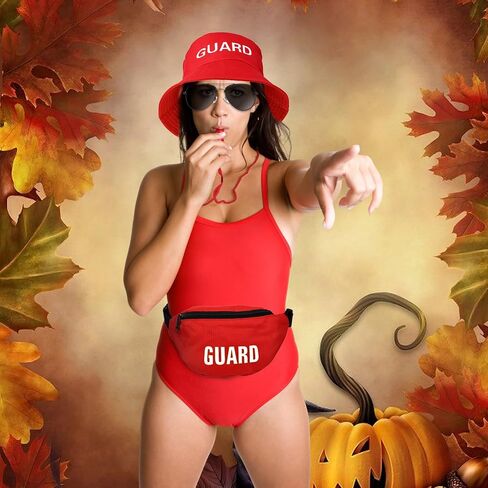 Guard Accessories Set Including Red Cap Black Sunglasses Fanny Pack for Adult (Beach) in Saudi Arabia