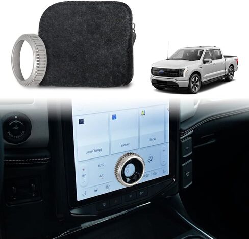 BestEvMod for F-150 Lightning Interior Volume Control Knob Metal Cover Accessories Volume Switch Knob Cover Zinc Alloy SNAP in Design Compatible with Ford F150 F-150 Lightning 2022 2023 2024 (Black) in Saudi Arabia