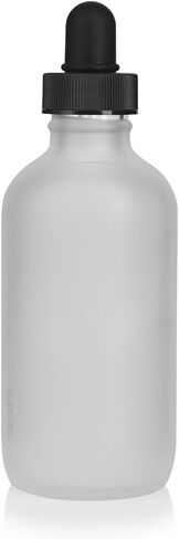 JUVITUS 4 oz Frosted Clear Glass Boston Round Bottle with Silver Lotion Pump (6 Pack) + Funnel in Saudi Arabia