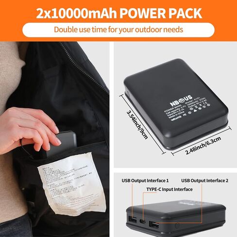 Womens Heated Jacket with 2PCS 10000mAh Power Bank,3 Heating Level in Saudi Arabia