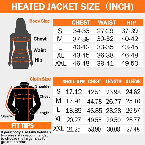 Womens Heated Jacket with 2PCS 10000mAh Power Bank,3 Heating Level in Saudi Arabia