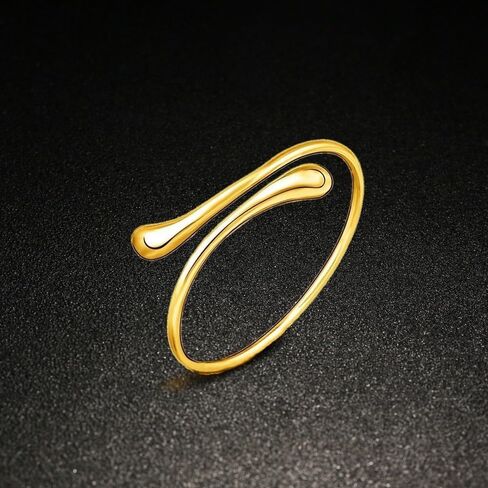 HUASAI دمعة الكفة سوار أقراط قلادة حلقة مجموعة للنساء العصرية Waterdrop سوار الذهب مكتنزة سوار الذهب بيان سوار للفتيات in Saudi Arabia