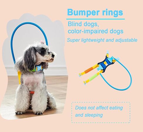 Nicoone Blind Dog Harness Guiding Device,Dog Halo for Blind Dogs, Devices for Blind Dogs, Blind Dog Accessories Help for Blind Dogs to Avoid Collision&Build Confidence,XS in Kuwait