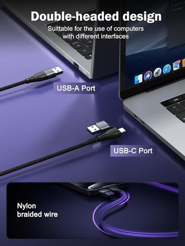 Lemorele Video Capture Card USB C to Dual HDMI 1080P 60Hz, HDMI Capture Card with USB A Adapter Adjustable, Live Game Streaming Video Recorder for Windows, Mac Gaming Conference ETC. in Saudi Arabia