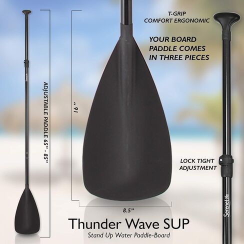 SereneLife Inflatable Stand Up Paddle Board (6 Inches Thick) with Premium SUP Accessories, Seat & Carry Bag | Bottom Fin for Paddling, Surf Control, Non-Slip Deck | Youth & Adult Standing Boat in Saudi Arabia