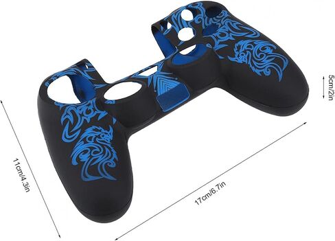 Gamepad Controller Cover, Non Slip Silicone Cover for PS4 Controller, Covers for Sony PS4, Provides a More Comfortable Experience Protector Accessories for Ps4 Controller(Black & in Saudi Arabia