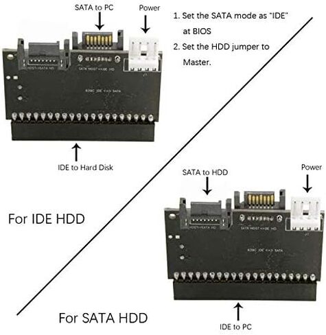Cablecc IDE 100 133 DVD CD إلى اثنين من محول SATA 7PIN التسلسلي لمحرك القرص الصلب in Kuwait