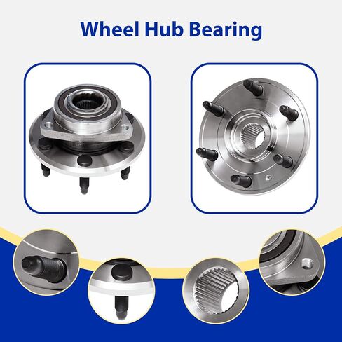 513277 محمل العجلة ومجموعة المحور الأمامي والخلفي لـ Buick Enclave، لـ Chevy Traverse، لـ GMC Acadia Limited، لـ Saturn Outlook - محمل عجلة مع 6 مقابس in Kuwait