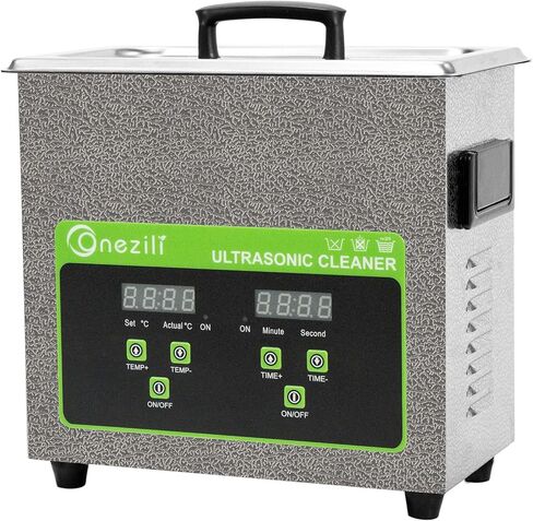 منظف ​​المجوهرات بالموجات فوق الصوتية من وانزيلي، محول طاقة احترافي 2 لتر منظف المجوهرات الصوتية لتنظيف المجوهرات وأدوات النظارات والساعات وأطقم الأسنان وأجزاء البنادق in Kuwait