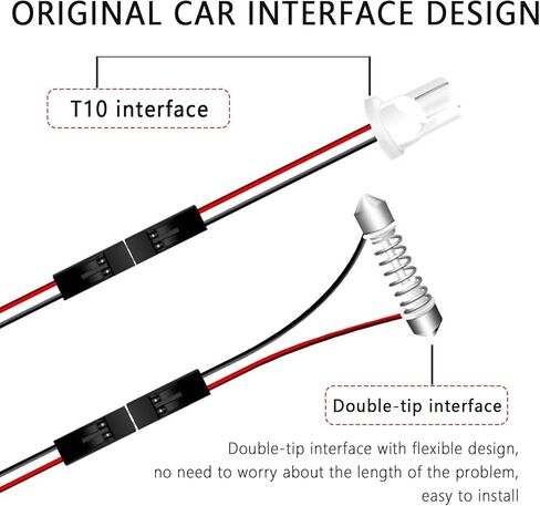 4 قطع 7000K 48-SMD لمبة أضواء السيارة الداخلية مع 3 أنواع متبني (T10+BA9S+Festoon) مجموعة مصابيح LED بديلة لإضاءة القبة LED، ضوء الخريطة، ضوء القراءة، ضوء صندوق السيارة، ضوء لوحة الترخيص in Kuwait