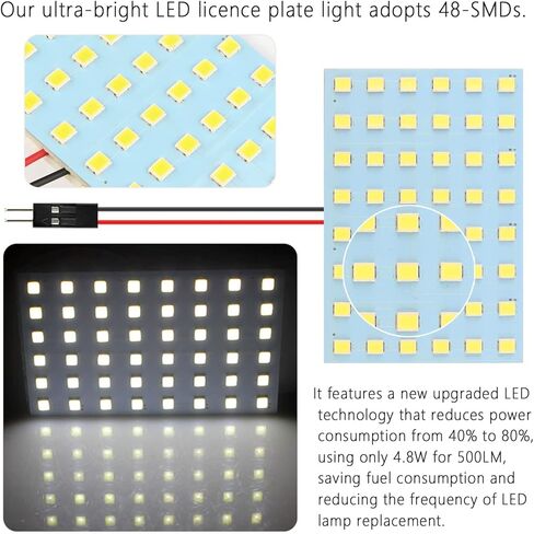 4 قطع 7000K 48-SMD لمبة أضواء السيارة الداخلية مع 3 أنواع متبني (T10+BA9S+Festoon) مجموعة مصابيح LED بديلة لإضاءة القبة LED، ضوء الخريطة، ضوء القراءة، ضوء صندوق السيارة، ضوء لوحة الترخيص in Kuwait