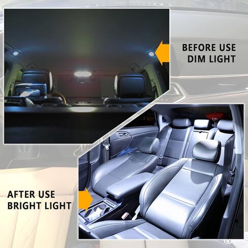 4 قطع 7000K 48-SMD لمبة أضواء السيارة الداخلية مع 3 أنواع متبني (T10+BA9S+Festoon) مجموعة مصابيح LED بديلة لإضاءة القبة LED، ضوء الخريطة، ضوء القراءة، ضوء صندوق السيارة، ضوء لوحة الترخيص in Kuwait