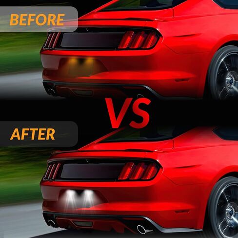 أضواء لوحة ترخيص LED متوافقة مع مصابيح Ford Mustang 2015-2023 الخلفية 6000K أبيض، قطعتان in Saudi Arabia