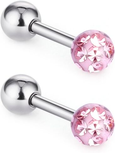 Earrings Studs for Women Sensitive Ears Stainless Steel Epoxy Rhinestone 16G(1.2mm) Post in Saudi Arabia