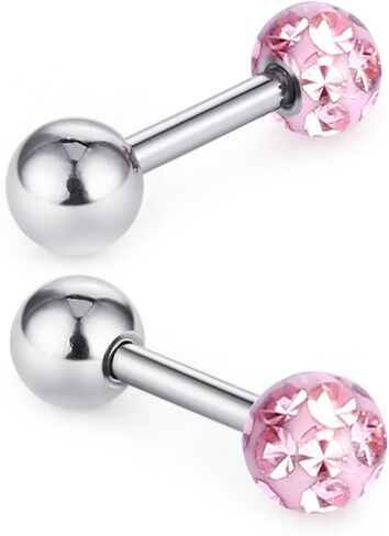 Earrings Studs for Women Sensitive Ears Stainless Steel Epoxy Rhinestone 16G(1.2mm) Post in Saudi Arabia