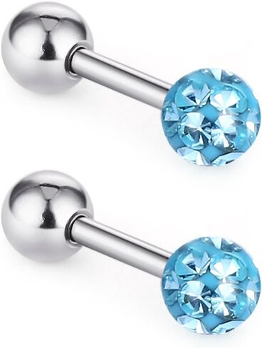 Earrings Studs for Women Sensitive Ears Stainless Steel Epoxy Rhinestone 16G(1.2mm) Post in Saudi Arabia