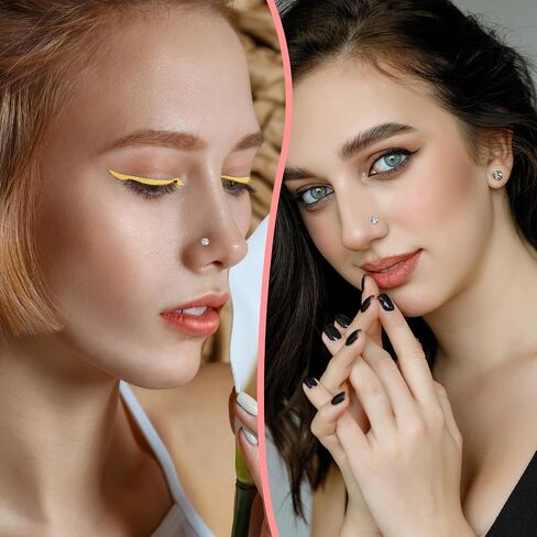 Yolev 60pcs Nose Studs for Women Stainless Steel Nose Rings Studs Silver Nose Piercings Stud Small Nose Studs Nose Piercing Jewelry 1.5/2.0/2.5mm in Saudi Arabia