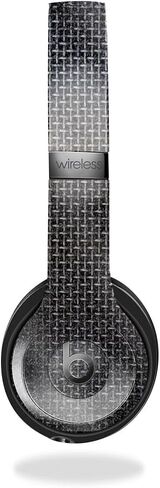 غلاف من ألياف الكربون متوافق مع Beats Solo 4 - جدار أسود - غطاء لاصق واقٍ من الفينيل 3M ممتاز - سهل الاستخدام | صُنع في الولايات المتحدة الأمريكية بواسطة MightySkins in Kuwait
