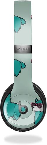 Carbon Fiber Skin Compatible with Beats Solo 4 - Awesome Alpacas - Premium 3M Vinyl Protective Wrap Decal Cover - Easy to Apply | Crafted in The USA by MightySkins in Kuwait