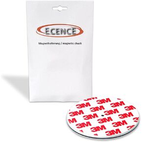 ECENCE Magnetic Smoke Detector Installation Tool 5pcs Magnetic Adhesive Pads with hole and 3M Glue For Smoke Alarms Ø 70mm, No Drilling Or Screws, Quick and Easy Fastening