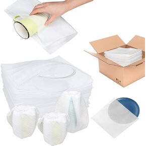 50Pack 12" x 12" Cushion Foam Pouches for Packing Shipping and Moving Supplies, 1/8 Thickness Foam Wrap Pouches, Large Foam Cushion Sleeves to Protect Dishes, Glasses, Cups, Plates and Fragile Items