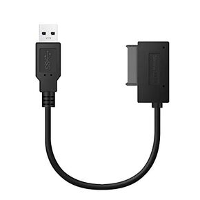 USB 3.0 to SATA 7+6 13pin Slimline Sata Adapter Cable 5Gbps Compatible for Laptop CD DVD ROM Optical Drive