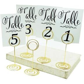 10 Pack Table Number Holder, 3.3 inches, Picture Holders for Tables, Table Card Holders for Wedding Table Numbers, Table Number Stands, Table Sign Holders