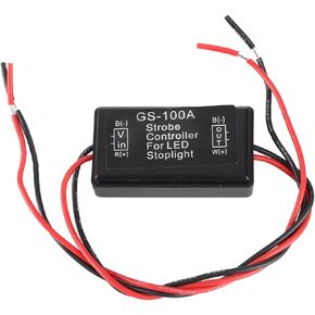 YWBL-WH DC 6-30V Flash Strobe Controller LED Brake Flasher Module IP65 Protection for Motor Vehicles Car LED Brake Lamp Tail Stop Light, Industrial Control Components