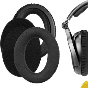 Geekria Comfort Velour Replacement Ear Pads for Sennheiser PXC350, HD380, PC350, PC350 SE, PXE350, HME95, HMEC250, HD380 PRO Headphones Ear Cushions, Ear Cups Cover Repair Parts (Black)