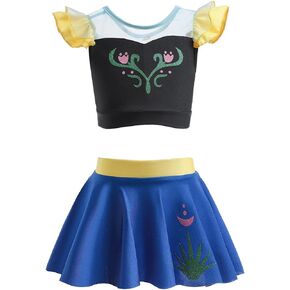 Princess Two-Piece Tankini Swimsuit for Baby Girls Bathing Suits Swimwear Surf Beach Summer Swimming Bikini Sets