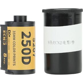 Film Roll Professional Colour Print Camera Film, Color Print Film Wide Exposure Range 200-250 Degrees, High Resolution Color Print Film ECN 2 Process for 135 Camera (8 Sheet)