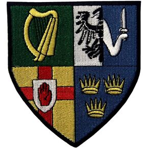 Ireland Provinces Shield Emblem Irish Coat of Arms Flag Embroidered Iron On Sew On Patch