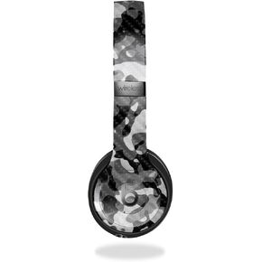 Carbon Fiber Headphone Skin Compatible with Beats Solo 4 - Black Modern Camo - Premium 3M Vinyl Protective Wrap Decal Cover - Easy to Apply | Crafted in The USA by MightySkins