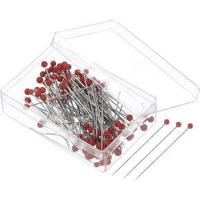 PATIKIL Sewing Pins, 400 Pcs 1.5 Inch Pearlized Ball Head Pins Straight Pin for Fabric, Decorative, Cloth Making, DIY, Blue