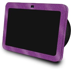 Glossy Glitter Skin Compatible with Amazon Echo Show 8 (3rd Gen, 2023) - Solid Purple - Premium 3M Vinyl Protective Wrap Decal Cover - Easy to Apply | Crafted in The USA by MightySkins
