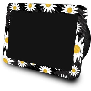 Carbon Fiber Skin Compatible with Amazon Echo Show 8 (3rd Gen, 2023) - Daisies - Premium 3M Vinyl Protective Wrap Decal Cover - Easy to Apply | Crafted in The USA by MightySkins