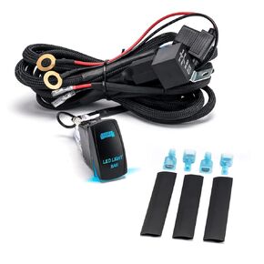 Wiring Harness 2 Lead, 12V 40A Nylon Wire Kit for LED Light Bars, Fog Lights, Driving & Work Lights Heavy Duty On/Off Switch Waterproof Nylon Wire Harness for Truck UTV ATV Boat
