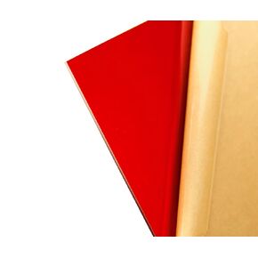Cast Acrylic Sheet - .118" Thick, TP Red, 12" x 12" Nominal