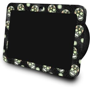 Glossy Glitter Skin Compatible with Amazon Echo Show 8 (3rd Gen, 2023) - Nighttime Skulls - Premium 3M Vinyl Protective Wrap Decal Cover - Easy to Apply | Crafted in The USA by MightySkins