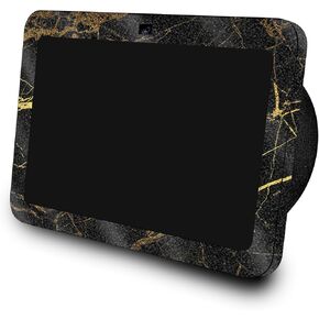 Glossy Glitter Skin Compatible with Amazon Echo Show 8 (3rd Gen, 2023) - Black Gold Marble - Premium 3M Vinyl Protective Wrap Decal Cover - Easy to Apply | Crafted in The USA by MightySkins