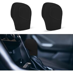 2PCS Car Gear Shift Knob Cover, Elastic Silicone Car Automatic Shift Protector Cover, Comfortable Anti-Slip Handbrake Shifter Cover, Car Interior Accessories for Men Women