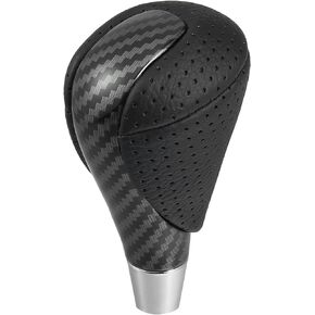 X AUTOHAUX Car Automatic Gear Stick Shift Knob Transmission Carbon Fiber Pattern Black for Lexus RX450h 2010-2015 for Lexus is F 2008-2014